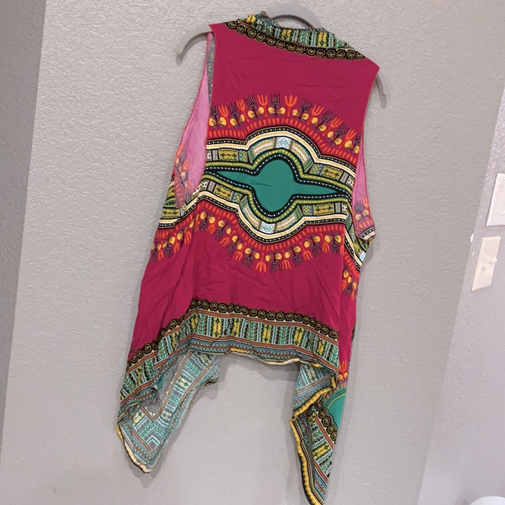 Women’s plus size Dashiki boho ethnic vest top XL